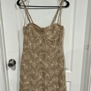 Zara embroidered floral midi dress